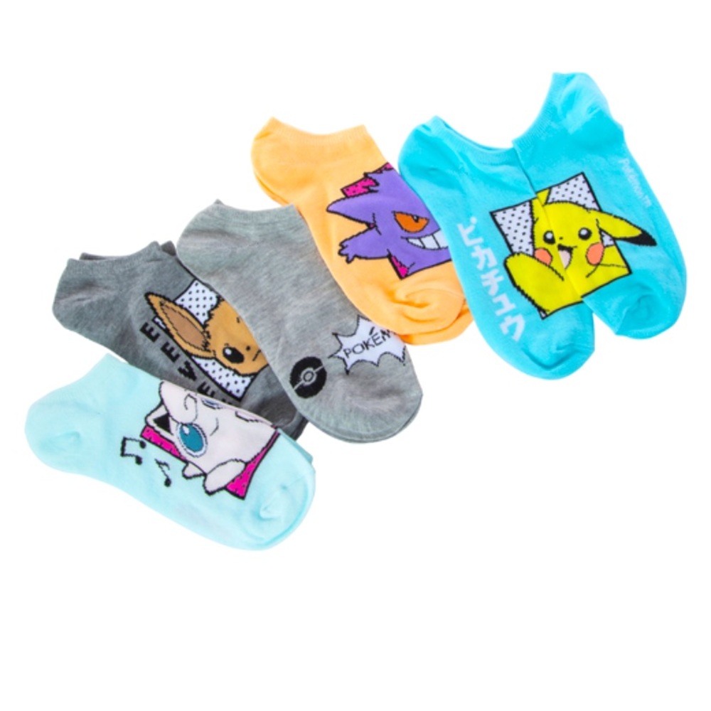 5pairs Pokemon ankle socks